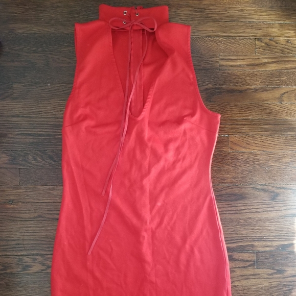 Tight red choker dress - Picture 1 of 2
